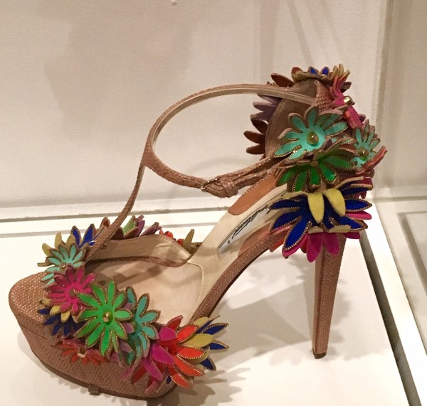 strappy pump with flowers at killer heel exhibit