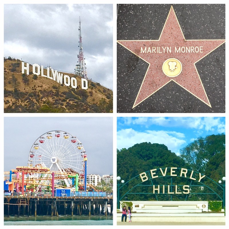 Fun Things to do in LA - Hollywood sign, hollywood walk of fame, santa monica pier, beverly hills sign