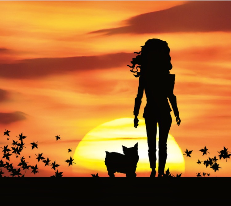 Beth and her schnauzer step into a sunset of new opportunity