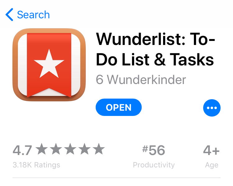 Wunderlist app