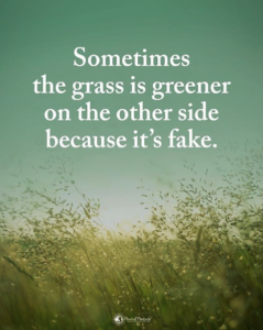 positive daily intention greener grass